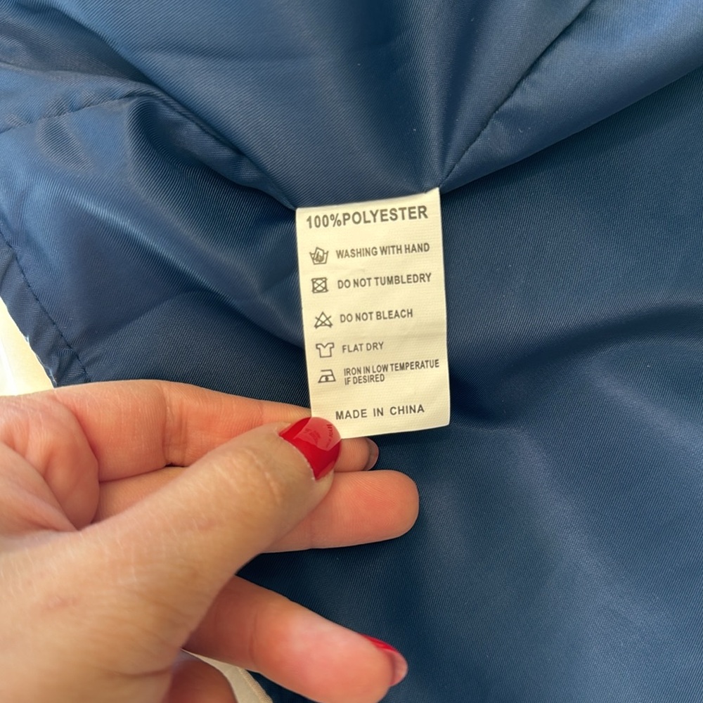 Avara Floral Blue and White Women's Jacket/Blazer - Picture 3 of 3